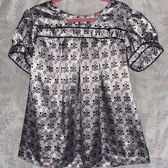 MOTHERHOOD MATERNITY SATIN grey-pink top Sz M - Picture 1 of 8